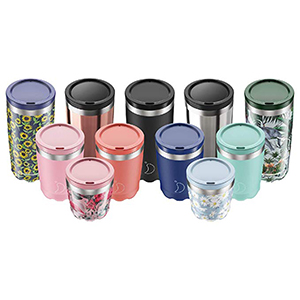 Image of a selection of beautifully designed reusable cups to show how easy it is to reduce waste