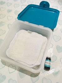 Image of the Cheeky Wipes fresh container to show you how easy it is to be eco friendly and swap to reusable baby wipes