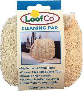 Image of the LoofCo hand made scourer cleaning pad to help you swap to eco friendly sponges and cloths