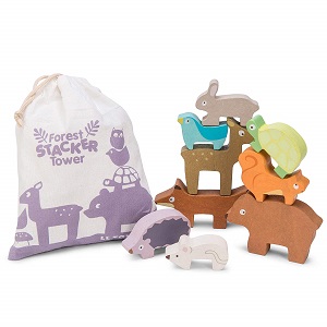 These forest animal wooden stacking toys make a great eco-friendly children's gift for Christmas