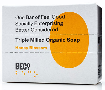 BECO Honey Blossom organic soap, one of many great product options from BECO