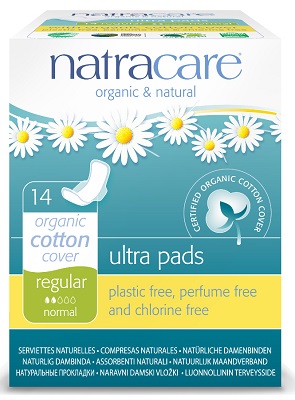 Natracare all natural organic sanitary pads are an great alternative if you are unsure on reusable options.