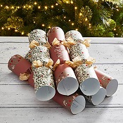 Dunelm recyclable plastic-free Christmas crackers, to help you be more eco friendly at Christmas.