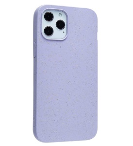 Image of an Eco-Friendly Pela iPhone Case for iPhone 12, 6.7 inch screen, in classic lavender colour. 100% compostable. As phone cases are mass produced, this one of the great eco-friendly gifts for teenagers and pre-teens.