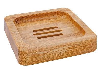 This stunning square bamboo soap dish is a great addition to your plastic-free bathroom.