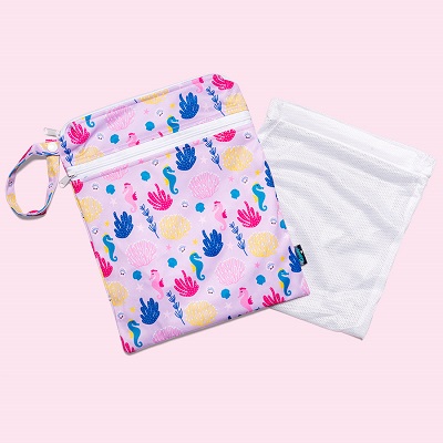 Image of a Cheeky Wipes Wet Bag, a perfect addition to easily manage reusable nappies and reusable wipes when out and about.