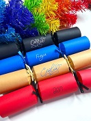 Image of colourful and personalised, recyclable Eco Friendly Christmas Crackers for Christmas